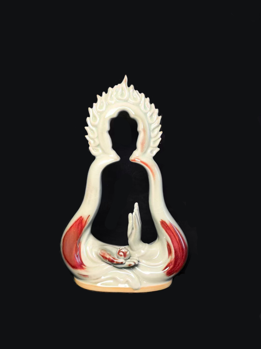 Serene Hollow Porcelain Guanyin
