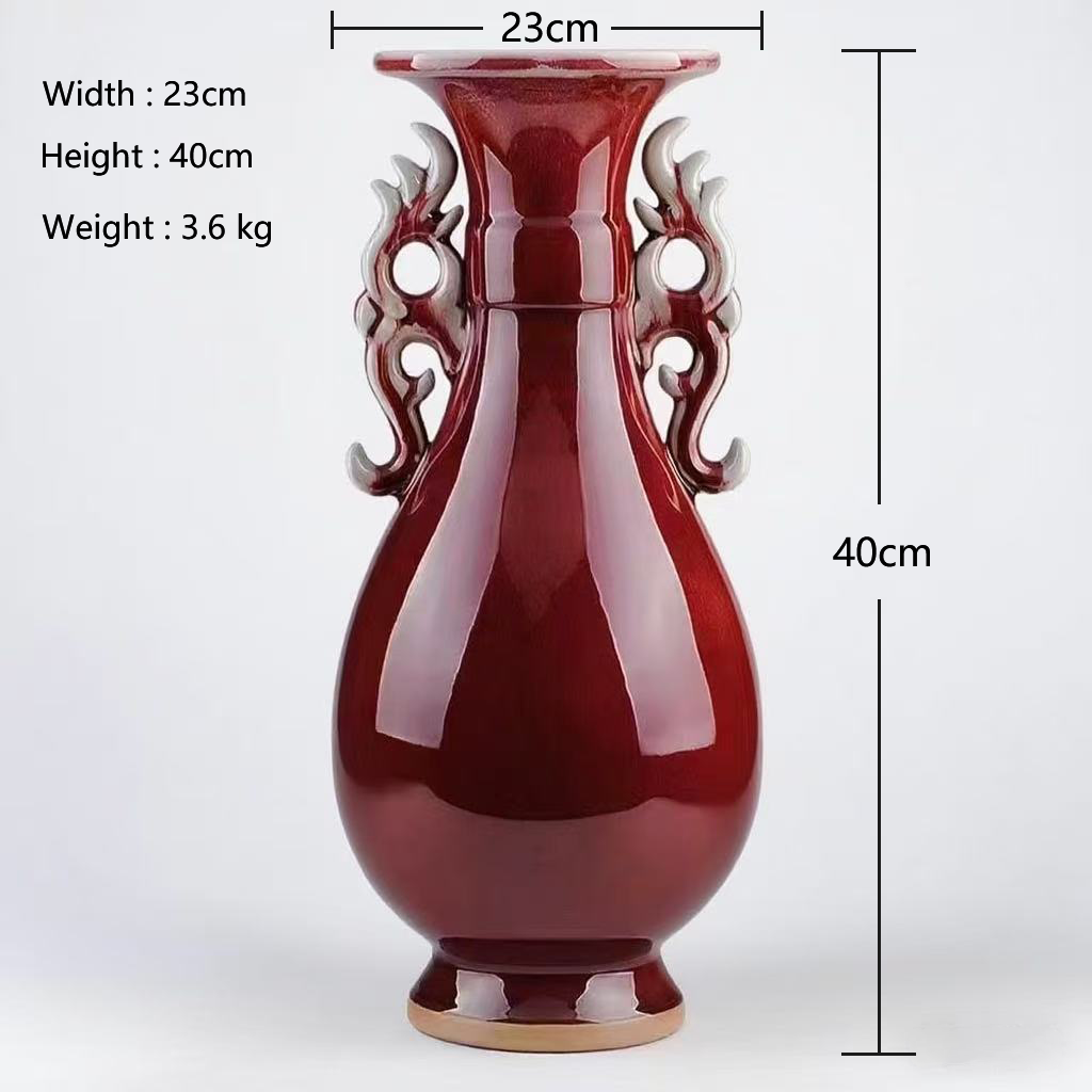 Ruby Dragon Vase