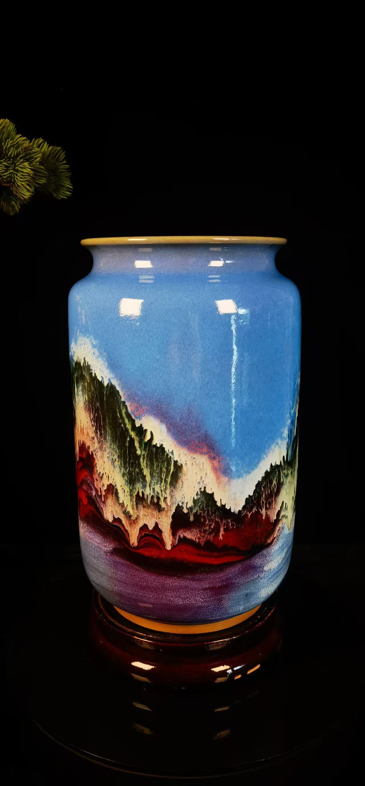 Landscape Glazed Vase