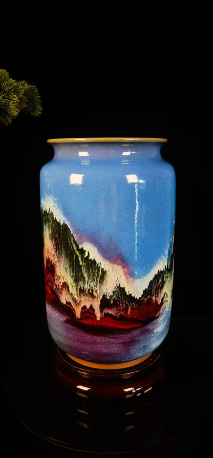 Landscape Glazed Vase