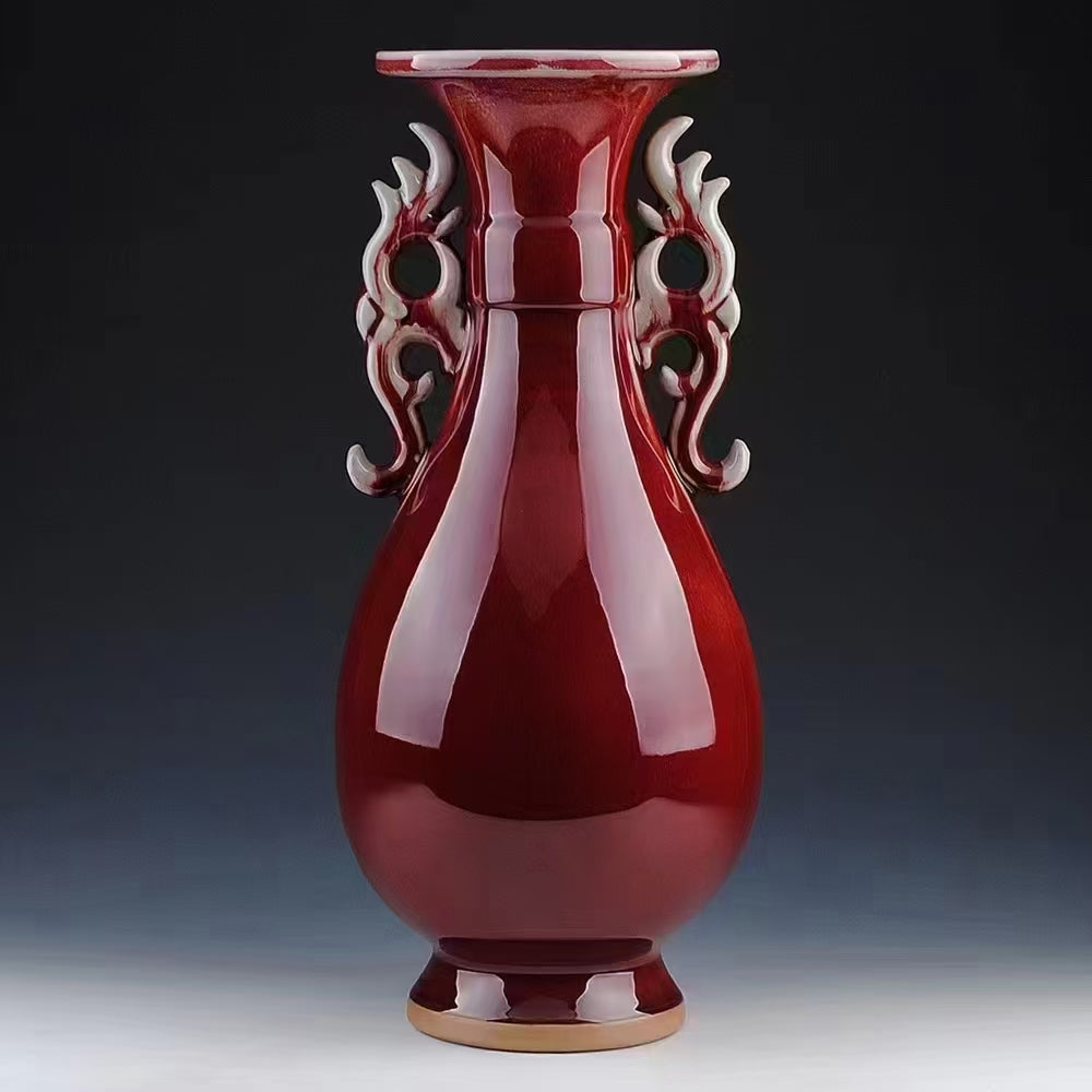 Ruby Dragon Vase