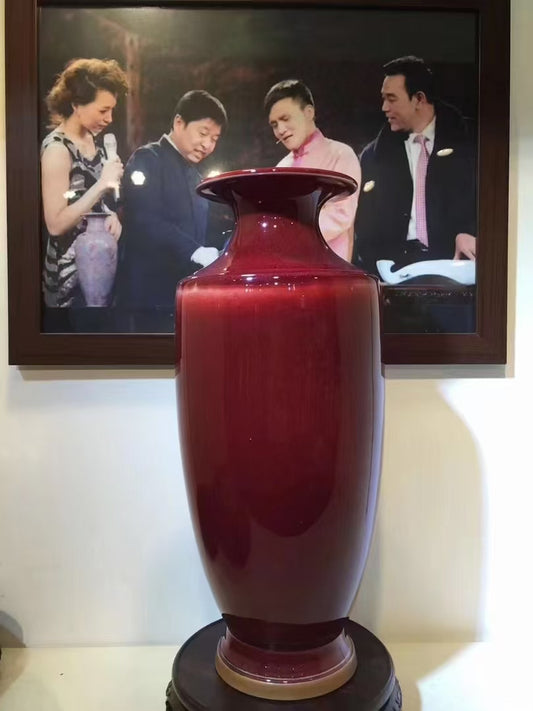 Deep-Red Glazed Vase
