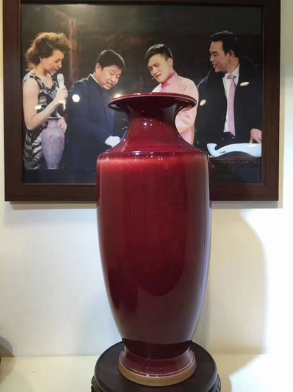 Deep-Red Glazed Vase