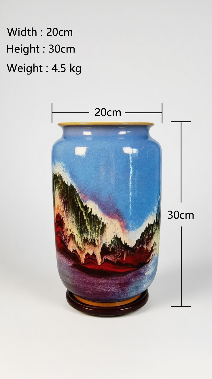 Landscape Glazed Vase