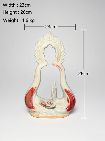 Serene Hollow Porcelain Guanyin
